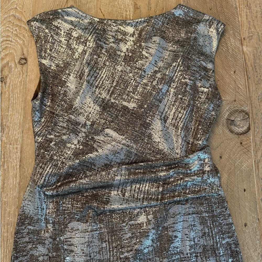 Silver & Gold Cowl Floor Length Dress Size 10P NWOT - Picture 9 of 9